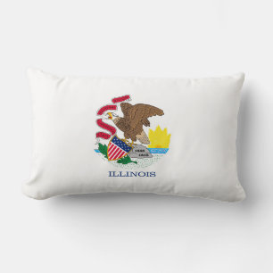 Coussin Rectangle Drapeau de l'Illinois