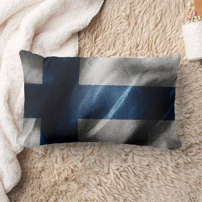 Coussin Rectangle Drapeau de soie finlandaise (Couverture)