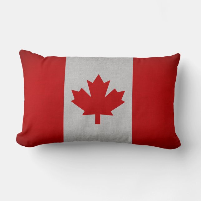 Coussin Rectangle Drapeau du Canada (Recto)
