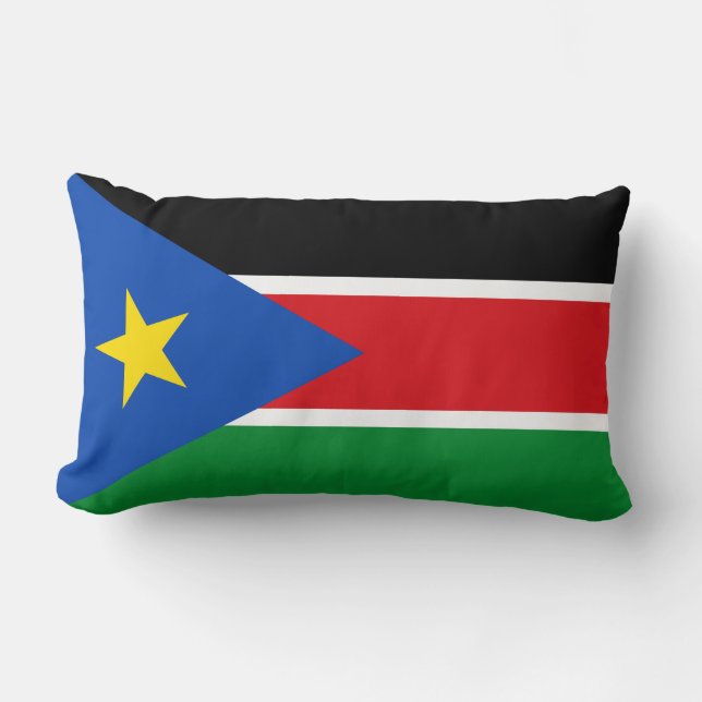 Coussin Rectangle Drapeau du Soudan du Sud (Afrique) (Recto)