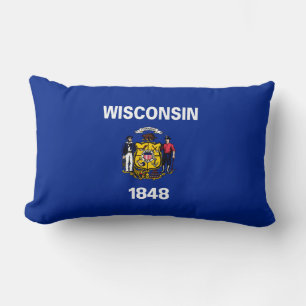Coussin Rectangle Drapeau du Wisconsin