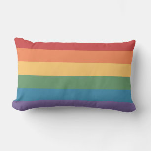 Coussin Rectangle Drapeau gay pride en cuir
