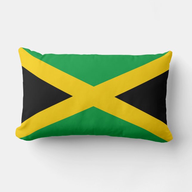 Coussin Rectangle Drapeau jamaïcain (Recto)