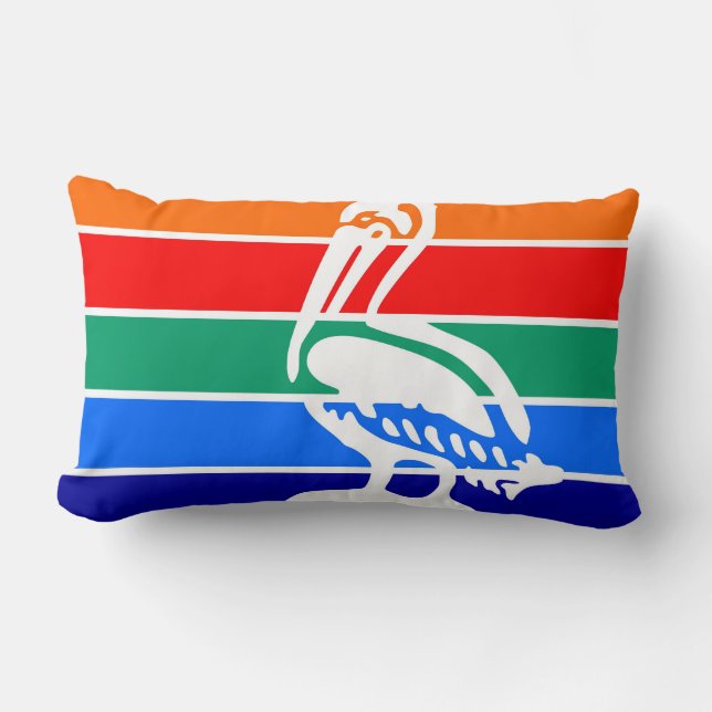 Coussin Rectangle Drapeau la Floride Amérique de ville de St (Recto)