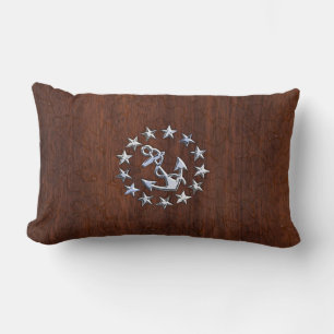 Coussin Rectangle Drapeau Nautique Américain Wet Look