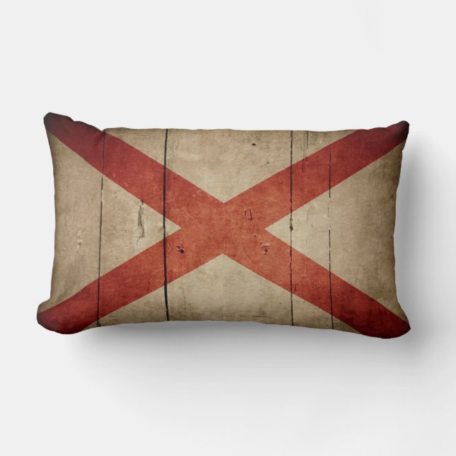 Coussin Rectangle Drapeau rocailleux de l'Alabama (Recto)