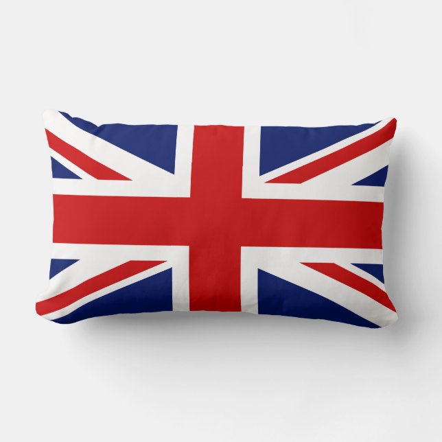 Coussin Rectangle Drapeau rouge blanc et Croix bleue du Royaume-Uni (Recto)