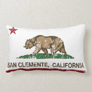 Coussin Rectangle Drapeau San Clemente d'état de la Californie