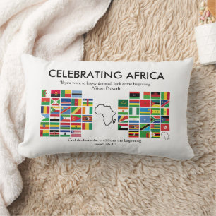 Coussin Rectangle Drapeaux AFRICAINS FÊTÉS