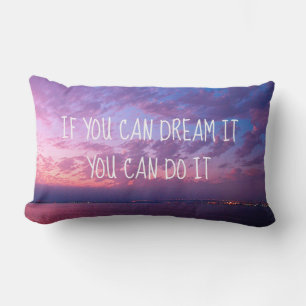Coussin Rectangle Dream It Do It Citation Violet Ocean Sunset Photo