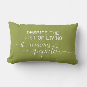 Coussin Rectangle Drôle Motivationnel Décor Coût de la vie
