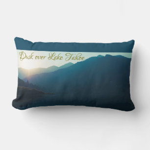 Coussin Rectangle Dusk au-dessus du lac Tahoe