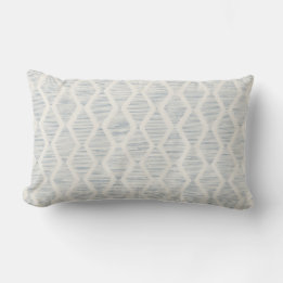 Coussin Rectangle Dusty Blue Boho Coastal Geometric Diamond