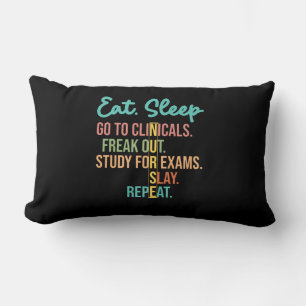 Coussin Rectangle Eat Sleep Go To Clinicals