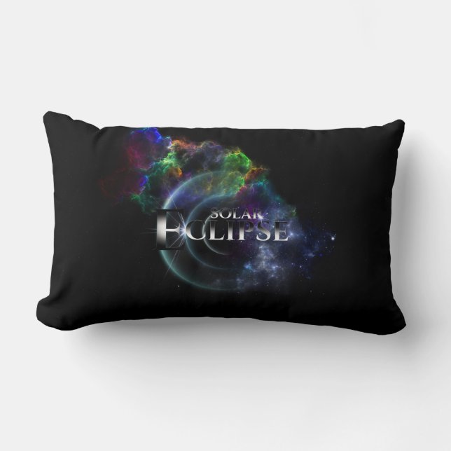 Coussin Rectangle Éclipse solaire Espace Art Fractal (Recto)