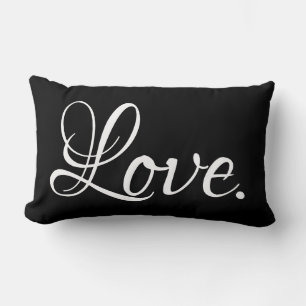 Coussin Rectangle écriture de script LOVE. élégante  