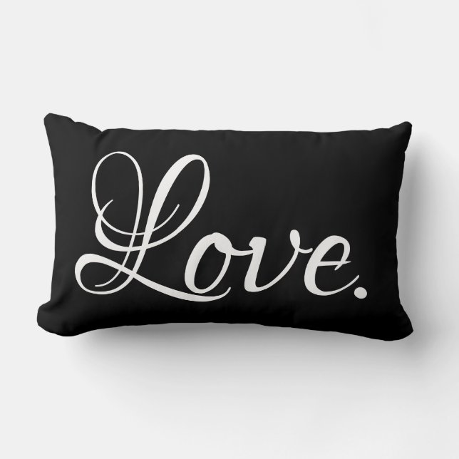 Coussin Rectangle écriture de script LOVE. élégante | (Recto)
