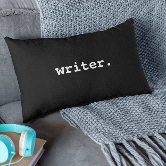 Coussin Rectangle Écrivain noir (Customize to change text size, style or color.)
