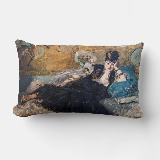 Coussin Rectangle Edouard Manet - Lady avec fans (Recto)
