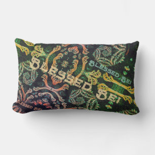 Coussin Rectangle Élégance fractale sombre