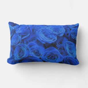 Coussin Rectangle Elégant bleu rose bleu fleurs bleu bleu bleu flora
