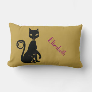 Coussin Rectangle Élégant chat noir