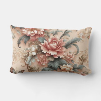Coussin Rectangle Elegant Floral Pillow