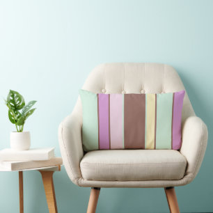 Coussin Rectangle Élégant minimaliste rayures Pâques couleur vert
