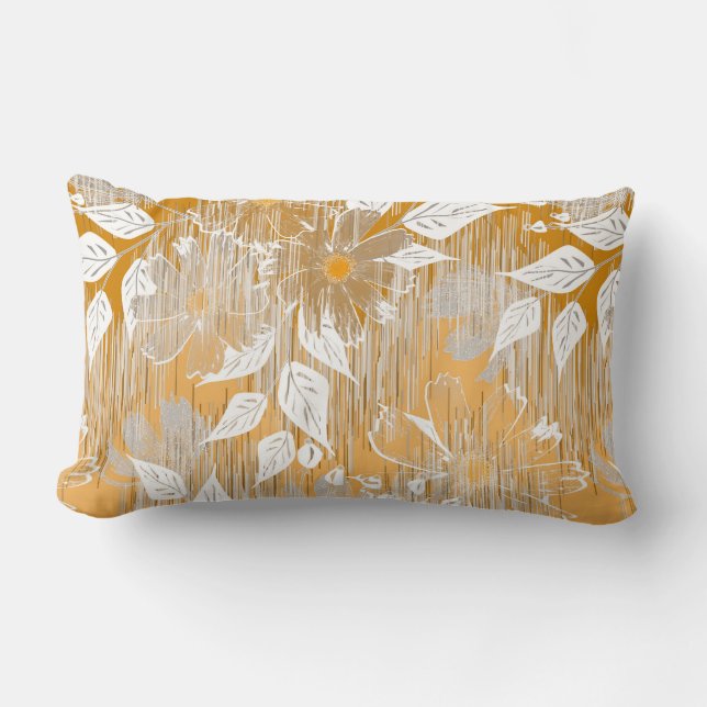 Coussin Rectangle Elégant motif floral. (Recto)