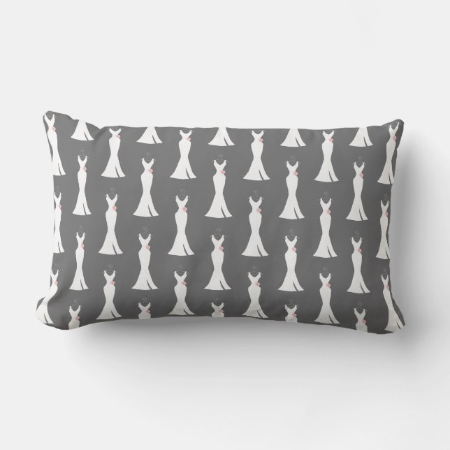 Coussin Rectangle Elégante vedette de soirée sur Grey Motif élégant (Recto)