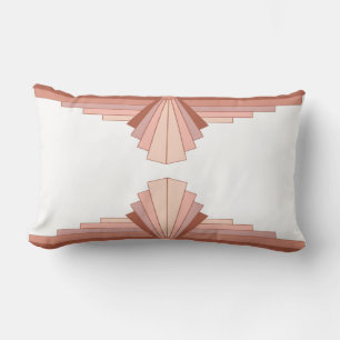 Coussin Rectangle Éléments Art déco en or rose intégral