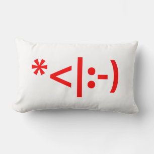 Coussin Rectangle Elfe de Noël Emoticon Xmas ASCII Texte Art