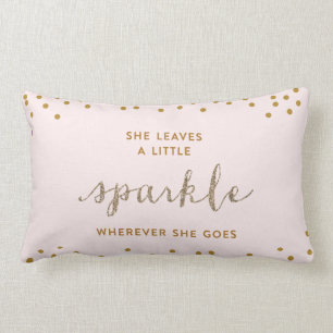 Coussin Rectangle Elle laisse un petit carreau de Sparkle™