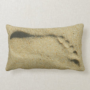 Coussin Rectangle Empreinte de pas dans le sable