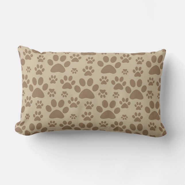 Coussin Rectangle Empreintes de pattes de chien ou de chat (Recto)