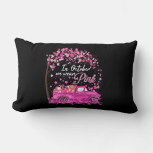 Coussin Rectangle En Octobre Nous Portons Pink Breast Cancer Sensibi