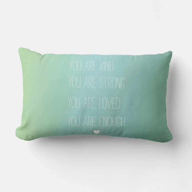 Coussin Rectangle Encouragement positif motivation de l'affirmation  (Recto)