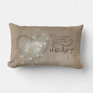 Coussin Rectangle Encouragement Religieux du Cœur, Grunge