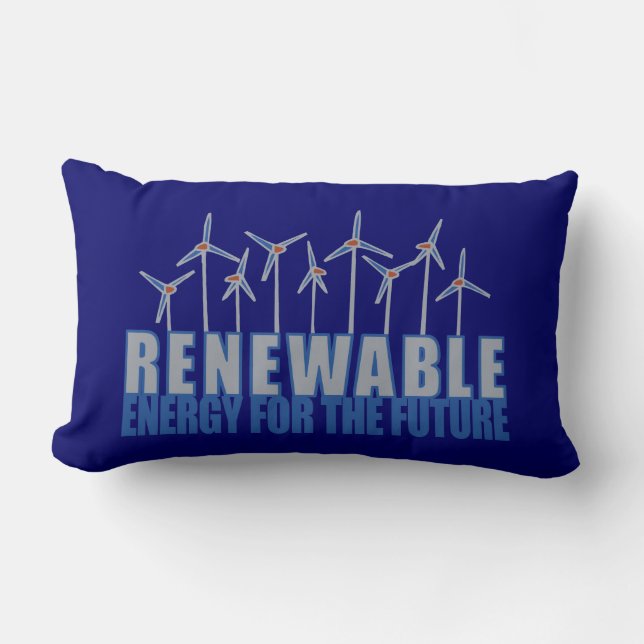 Coussin Rectangle Énergie éolienne (Recto)