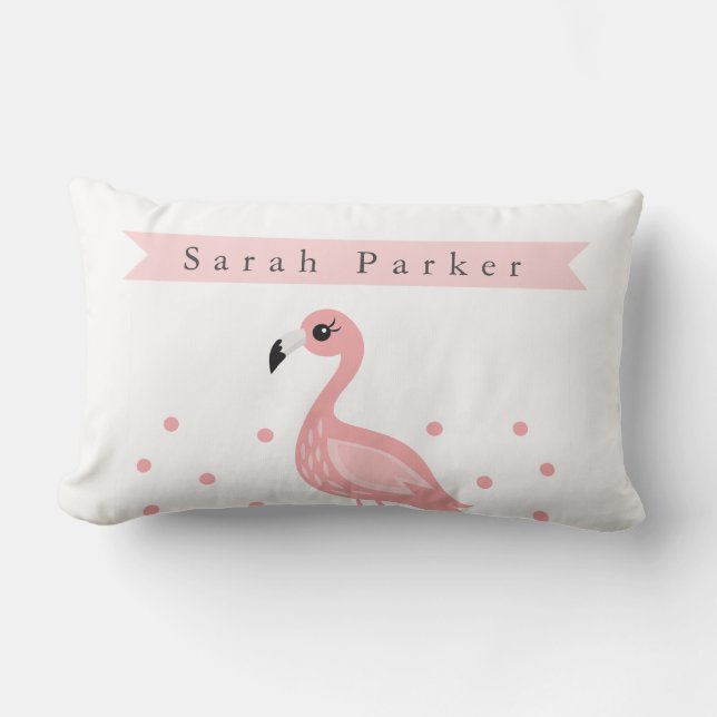 Coussin Rectangle Enfants de Flamant rose/coussin mignons de crèche (Recto)