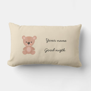 Coussin Rectangle Enfants de poupées roses mignonnes personnalisées