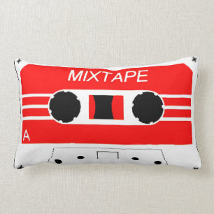 Coussin Rectangle Enregistreur à cassettes rouge