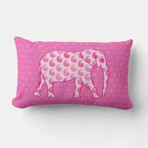 Coussin Rectangle Ephène de mer - rose glacé et fuchsia