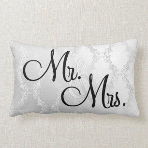 COUSSIN RECTANGLE ÉPOUSER ET M. ET MME PILLOW DE CADEAU DE DOUCHE