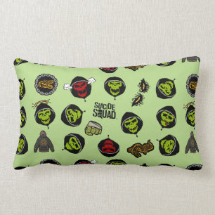 Coussin Rectangle Équipe de suicide   Killer Croc Emoji Motif