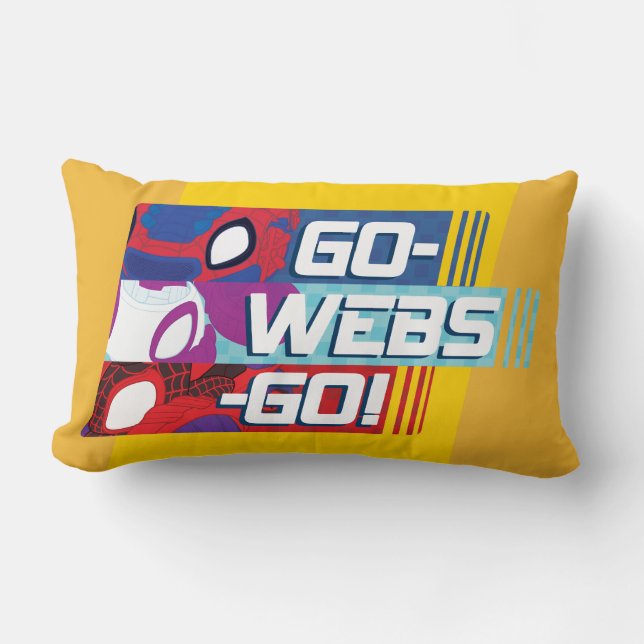 Coussin Rectangle Équipe Web Racers Go-Webs-Go! (Recto)