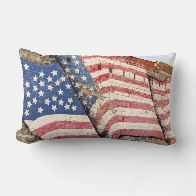 Coussin Rectangle Erick, l'Oklahoma, Etats-Unis. Itinéraire 66 (Recto)