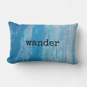 Coussin Rectangle errer et imaginer du texte sur la peinture de text