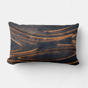 Coussin Rectangle Escaliers en spirale noir et marron