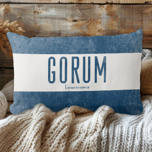 Coussin Rectangle État de Denim Look Gorum Louisiane